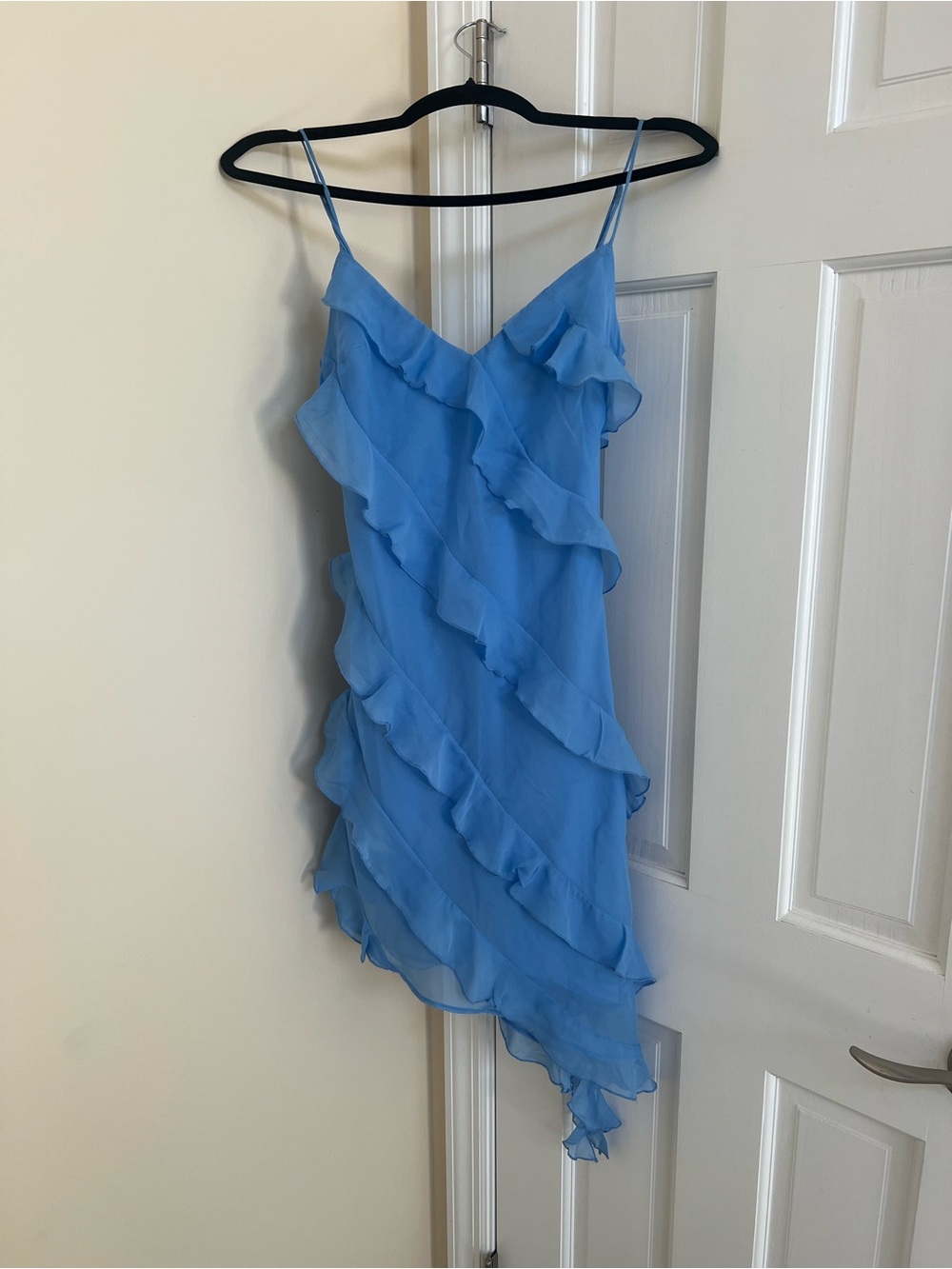 Abercrombie & Fitch Blue Ruffle Mini Dress
